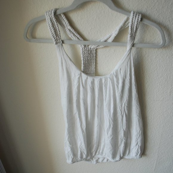 White Rope String Tank Top - Picture 1 of 3